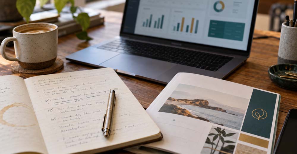 Monthly MyVivaZ marketing report showing social engagement lead sources and website performance